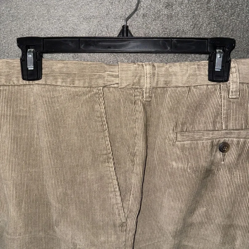Haggar Corduroy Pants Mens 40x31 (Tag 42) Tan Expandable Waist WPL 386 - Picture 8 of 12